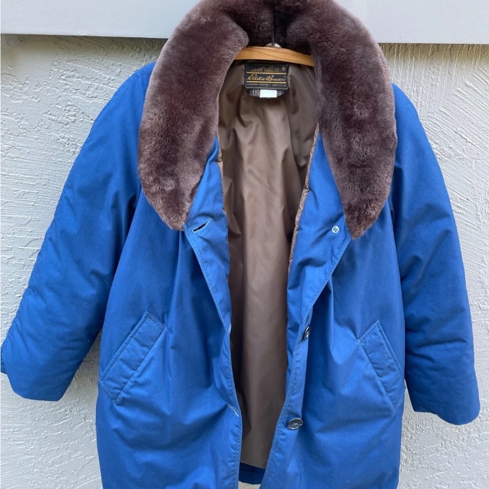 Vintage 70s / 80s blue Eddie Bauer down puffer coat
